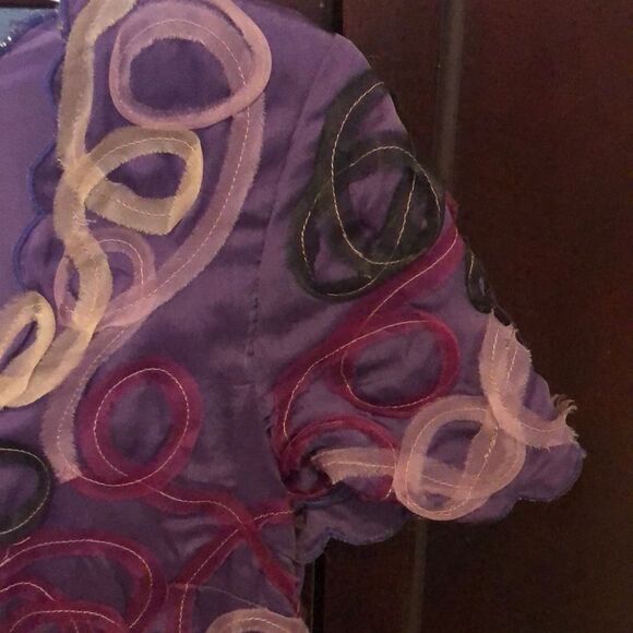 Catherine Malandrino purple silk dress. Size 4 - Picture 8 of 11